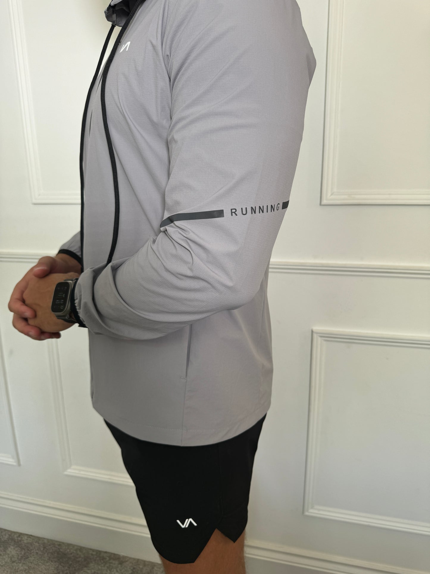 Vibe Active Mens Windbreaker Jacket - Grey