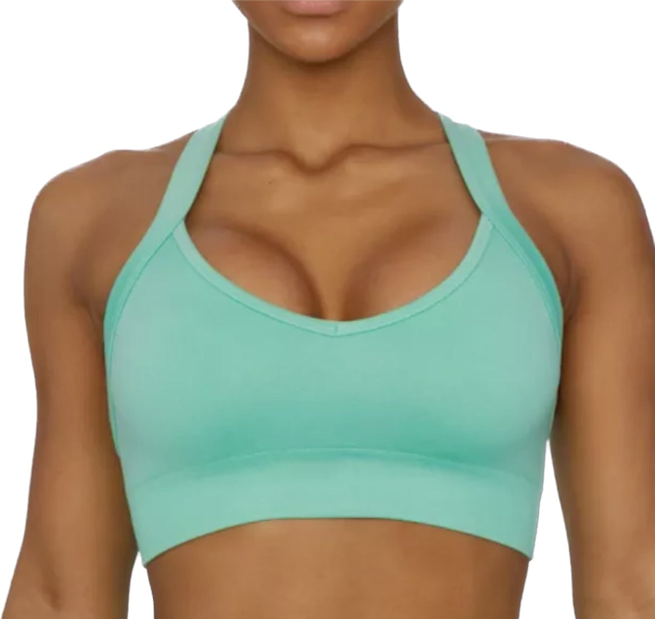 Vibe Active Focused Cross Back Sports Bra - Turquoise