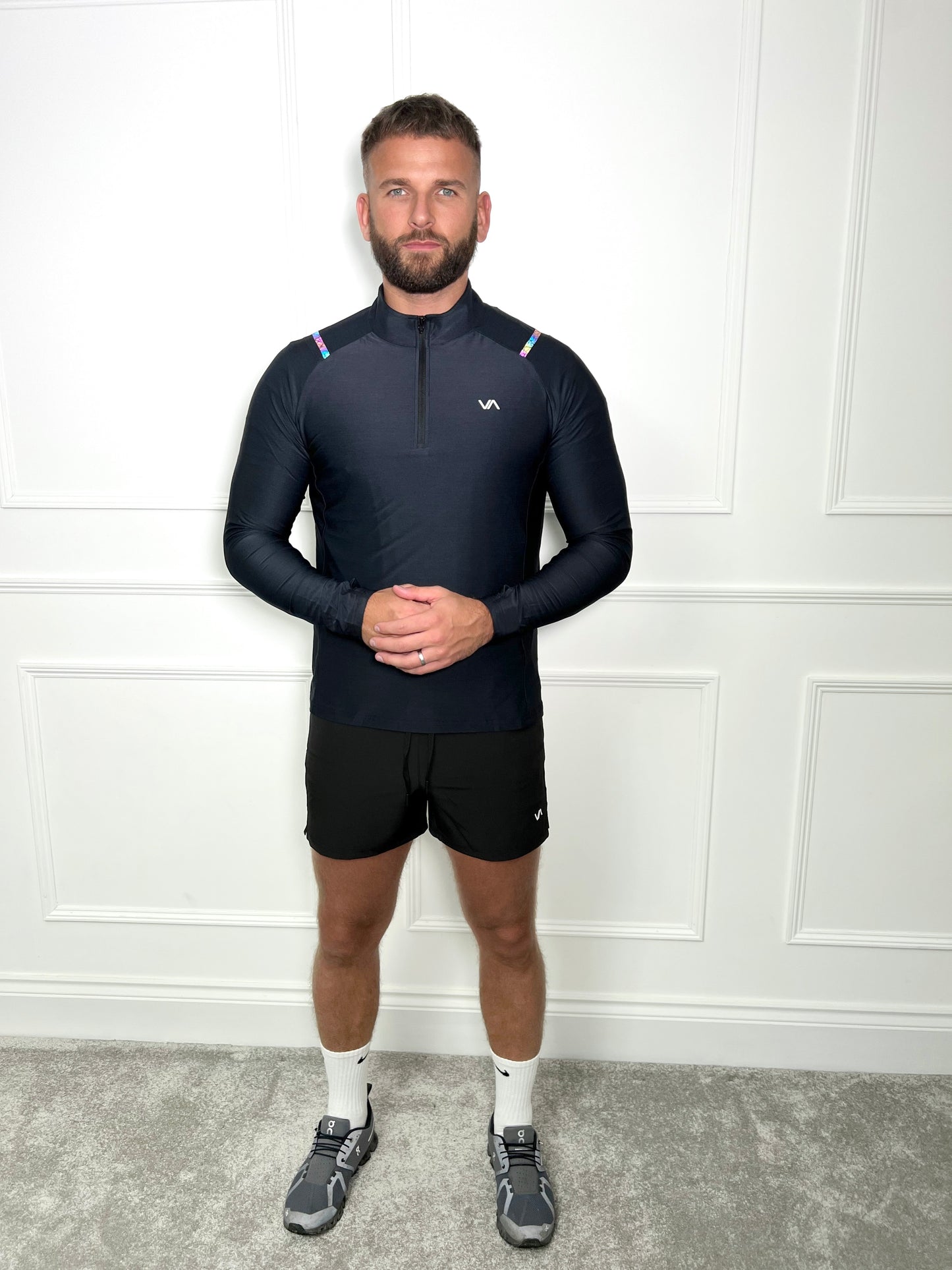 Vibe Active Elite Long Sleeve 1/4 Zip Top - Black